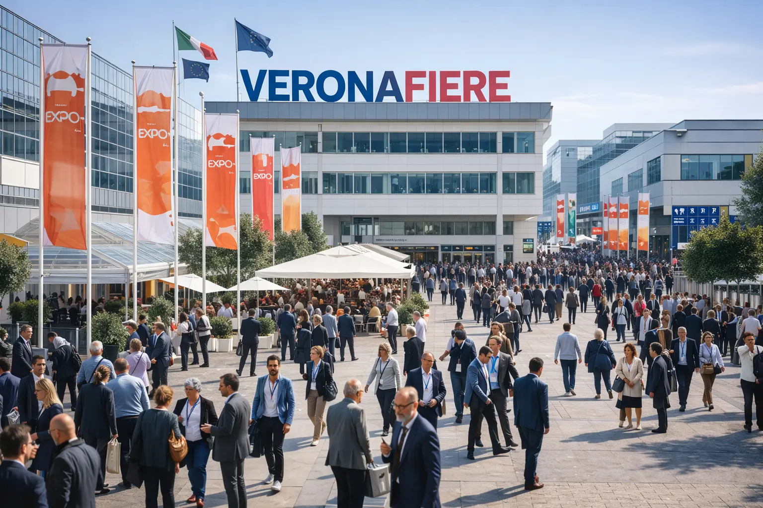 Panoramica suggestiva della Fiera di Verona
